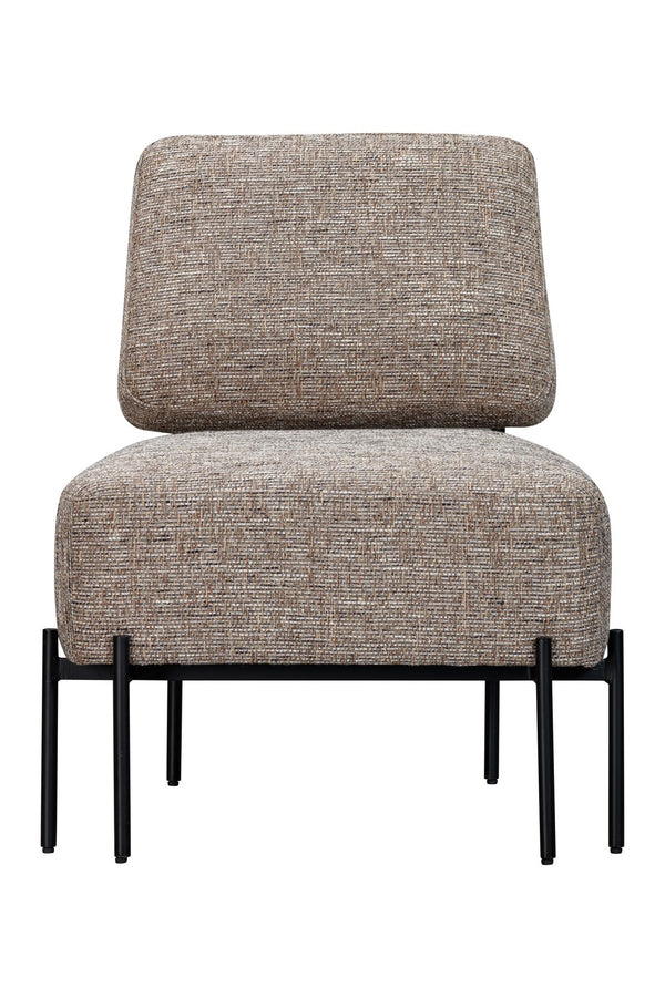 Basset Mirror Pennington Accent Chair - Modern Design With Plush Walnut Fabric And Matte Black Iron Frame Black Iron,Foam,Polyester 7584-lr-805