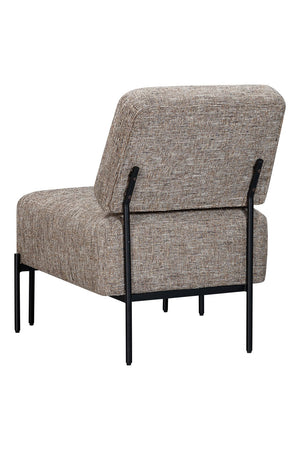 Basset Mirror Pennington Accent Chair - Modern Design With Plush Walnut Fabric And Matte Black Iron Frame Black Iron,Foam,Polyester 7584-lr-805