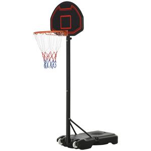 English Elm Soozier Adjustable Basketball Hoop System with Shatterproof Backboard and Rolling Base W2225P217768