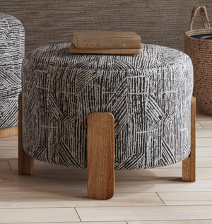 Basset Mirror Jasper Bold Zebra Print Chair - Modern Elegance With Durable Fabric & Sturdy Mango Wood Legs Black Mango,Fabric 7585-lr-101