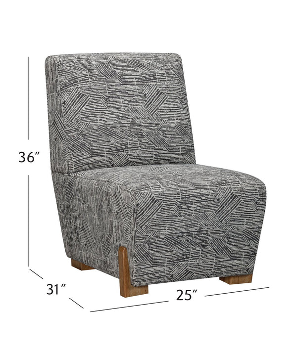 Basset Mirror Jasper Bold Zebra Print Chair - Modern Elegance With Durable Fabric & Sturdy Mango Wood Legs Black Mango,Fabric 7585-lr-805