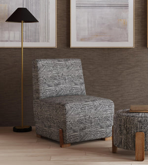 Basset Mirror Jasper Bold Zebra Print Chair - Modern Elegance With Durable Fabric & Sturdy Mango Wood Legs Black Mango,Fabric 7585-lr-805