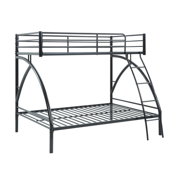 English Elm Black Metal Twin-Over-Twin Bunk Bed with Modern Lines, Sturdy Frame, Space-Saving Design for Kids Black 77 L x 60.25 W x 7.25 H B011P248590