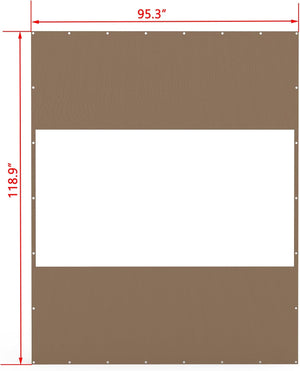 English Elm Heavy Duty Outdoor Clear Panel Curtain - 18 Oz Waterproof Pvc Polyester For Year-Round Protection! W1859P238855