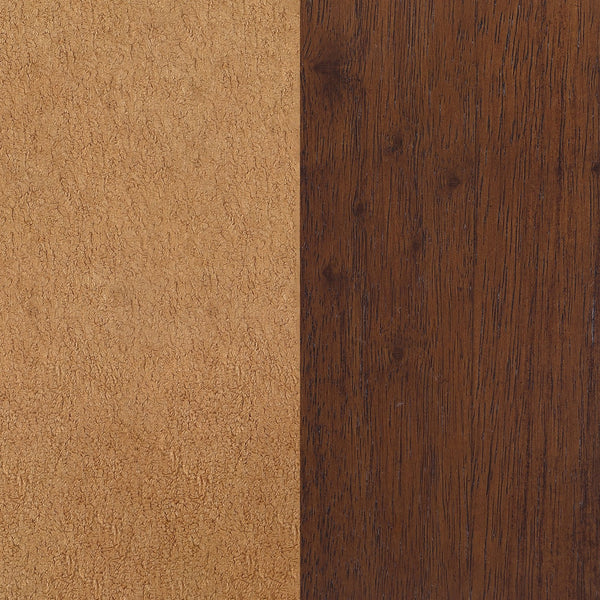 English Elm 1pc Mid-century Modern Accent Armchair with Curved Wood Frame, Soft Upholstery, Splayed Legs for Cozy Spaces Cappuccino,Honey 32 L x 31 W x 18.25 H B011P308535