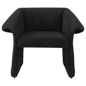 English Elm Mcdonald Sculptural Suede Accent Chair with Folded Arms for Modern Living Spaces B062P451700