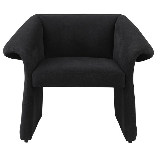 English Elm Mcdonald Sculptural Suede Accent Chair with Folded Arms for Modern Living Spaces B062P451700