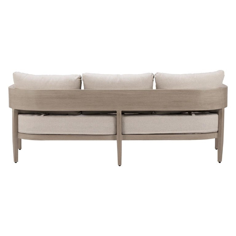 78 Inch Aluminum Frame Outdoor Patio Sofa with Weather Resistant Cushioned Seating