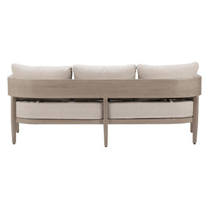 78 Inch Aluminum Frame Outdoor Patio Sofa with Weather Resistant Cushioned Seating