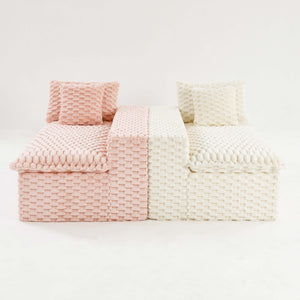 English Elm Luxury Color-Block Turtle Velvet Sofa - Modular Comfort For Stylish Living Rooms & Cozy Gatherings W3371S00047