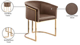 Tierra Brown Velvet Dining Chair 758Brown-C Meridian Furniture