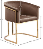 Tierra Brown Velvet Dining Chair 758Brown-C Meridian Furniture