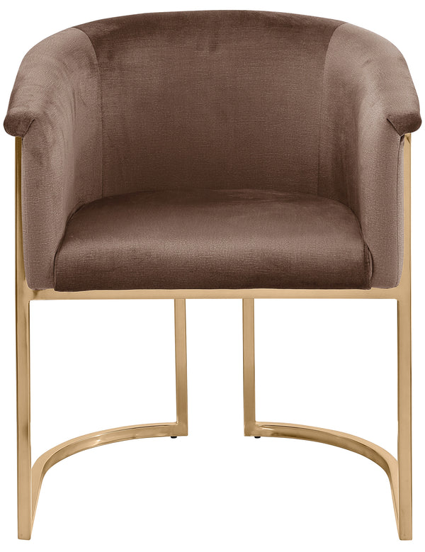 Tierra Brown Velvet Dining Chair 758Brown-C Meridian Furniture