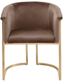 Tierra Brown Velvet Dining Chair 758Brown-C Meridian Furniture