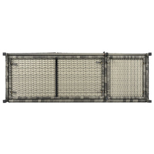 English Elm K&k Outdoor Wicker Bar Cabinet with Tempered Glass Top Adjustable Shelving and Drawer Grey N707P233745G