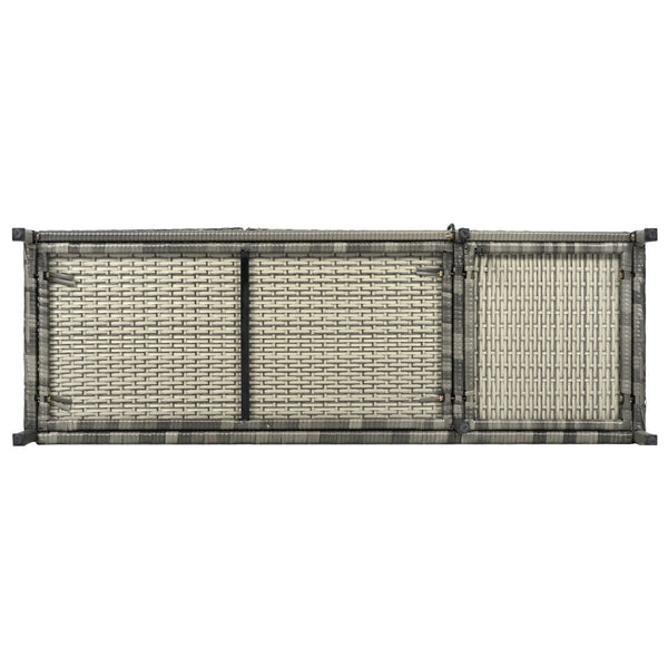 English Elm K&k Outdoor Wicker Bar Cabinet with Tempered Glass Top Adjustable Shelving and Drawer Grey N707P233745G