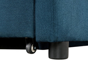 English Elm Contemporary Convertible Chair with Pull-Out Storage, Adjustable Headrest, Pillows, Modern Fabric Design Blue 26 L x 40 W x 22 H B011P299012