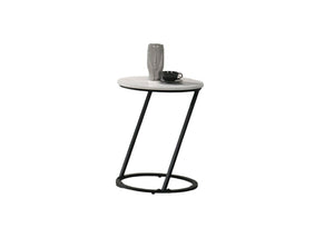 English Elm Contemporary 3-Piece Table Set: Stylish Coffee & End Tables With Abstract Metal Bases In White Finish B2741P392074