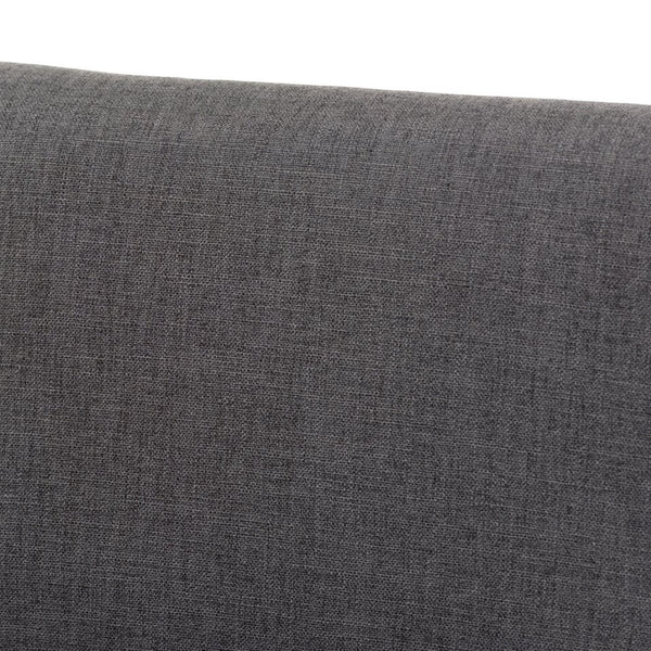 Baxton Studio Baxton Dorina 5-Piece Mid-Century Modern Dining Set - Dark Grey Upholstered Chairs & Walnut Table BBT5281-Dark Grey/Walnut-5PC Dining Set