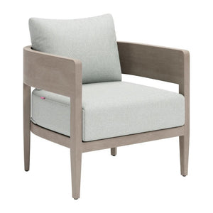 29 Inch Upholstered Aluminum Frame Accent Chair for Modern Living Spaces