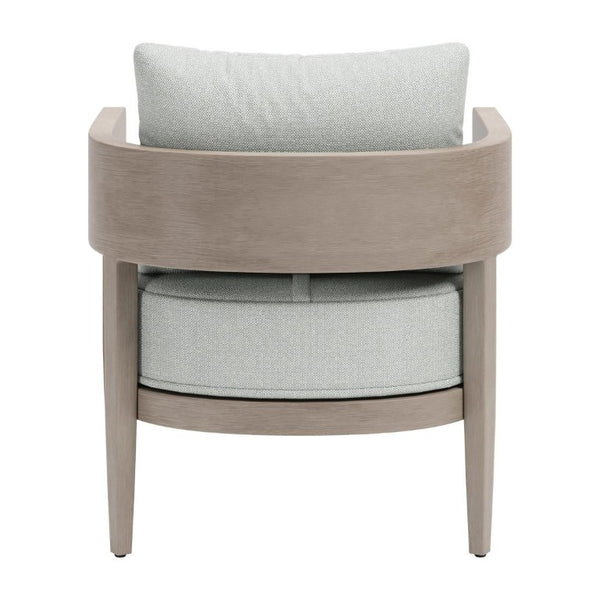 29 Inch Upholstered Aluminum Frame Accent Chair for Modern Living Spaces