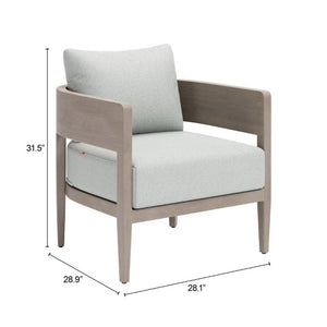 29 Inch Upholstered Aluminum Frame Accent Chair for Modern Living Spaces