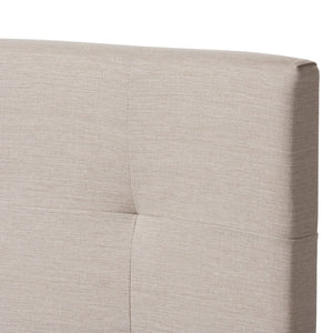 Baxton Studio Baxton Studio Brookfield Twin Bed - Upholstered Beige Fabric with Modern Design & Comfort Features CF8747B-Beige-Twin