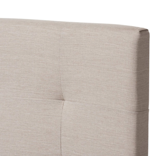 Baxton Studio Baxton Studio Brookfield Twin Bed - Upholstered Beige Fabric with Modern Design & Comfort Features CF8747B-Beige-Twin