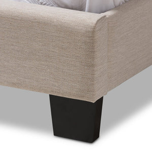 Baxton Studio Baxton Studio Brookfield Twin Bed - Upholstered Beige Fabric with Modern Design & Comfort Features CF8747B-Beige-Twin