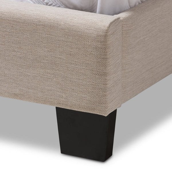 Baxton Studio Baxton Studio Brookfield Twin Bed - Upholstered Beige Fabric with Modern Design & Comfort Features CF8747B-Beige-Twin