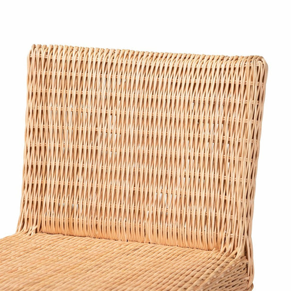 English Elm Modern Handwoven Rattan Counter Stool with Footrest for Kitchen Island Seating B2750P470025