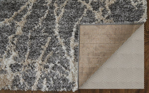 Feizy Rugs Mynka Abstract Area Rug – Stylish, Pet-friendly, Easy-care Polyester For High Traffic Spaces Gray,Ivory Polyester Myn39idfgrybgee10