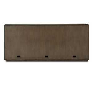Kendall Dove Gray Credenza with Polished Brass Accents - Contemporary Storage for Modern Homes