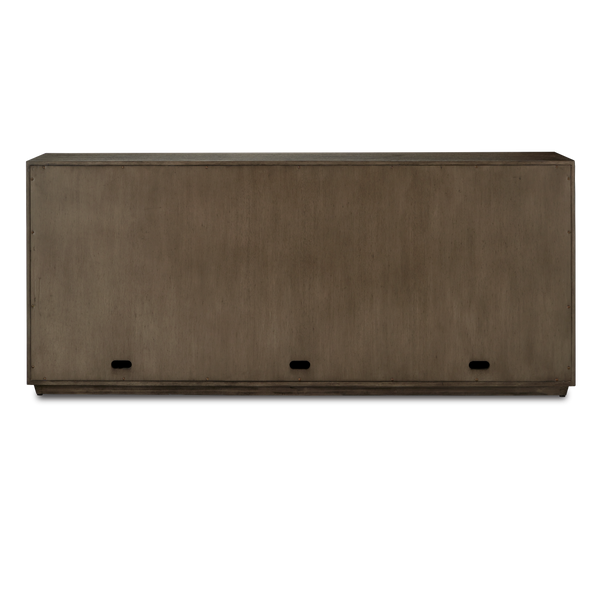 Kendall Dove Gray Credenza with Polished Brass Accents - Contemporary Storage for Modern Homes