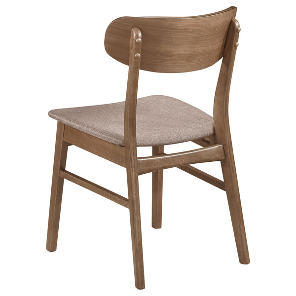 English Elm Whisten Walnut and Brown Dining Side Chair Set of 2 — Mid-Century European Style, Curved Back Comfort B062P299911