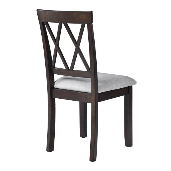 English Elm Dining Room Chairs Set of 2 Upholstered Accent Side Chairs with Padded Seat and Solid Wood Legs, Stylish Espresso N752P216388P