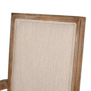 English Elm Christopher Knight Home® - Upholstered Dining Chair Set of 2 with Rubber Wood Legs, French Country Queen Anne Style Comfort and Flair Beige+Natural 71239.00BGENTL