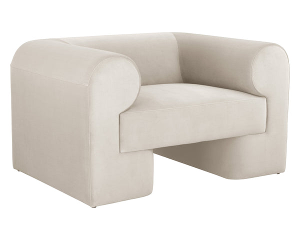 Sunpan Ionic Armchair - Contemporary Elegance with Luxurious Upholstery for Ultimate Comfort and Style Meg Taupe