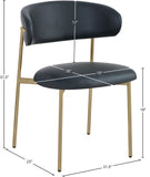 Lupita Black Vegan Leather Dining Chair 759Black-C Meridian Furniture