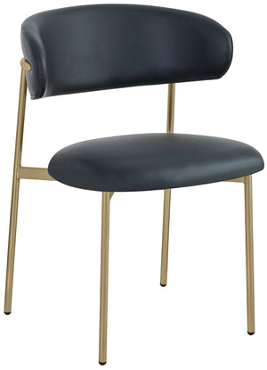Lupita Black Vegan Leather Dining Chair 759Black-C Meridian Furniture