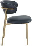 Lupita Black Vegan Leather Dining Chair 759Black-C Meridian Furniture