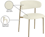 Lupita Cream Vegan Leather Dining Chair 759Cream-C Meridian Furniture