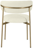 Lupita Cream Vegan Leather Dining Chair 759Cream-C Meridian Furniture