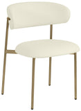 Lupita Cream Vegan Leather Dining Chair 759Cream-C Meridian Furniture