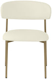 Lupita Cream Vegan Leather Dining Chair 759Cream-C Meridian Furniture