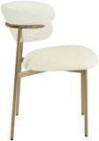 Lupita Cream Vegan Leather Dining Chair 759Cream-C Meridian Furniture