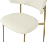 Lupita Cream Vegan Leather Dining Chair 759Cream-C Meridian Furniture