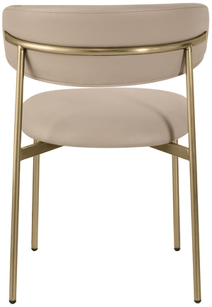 Lupita Taupe Vegan Leather Dining Chair 759Taupe-C Meridian Furniture