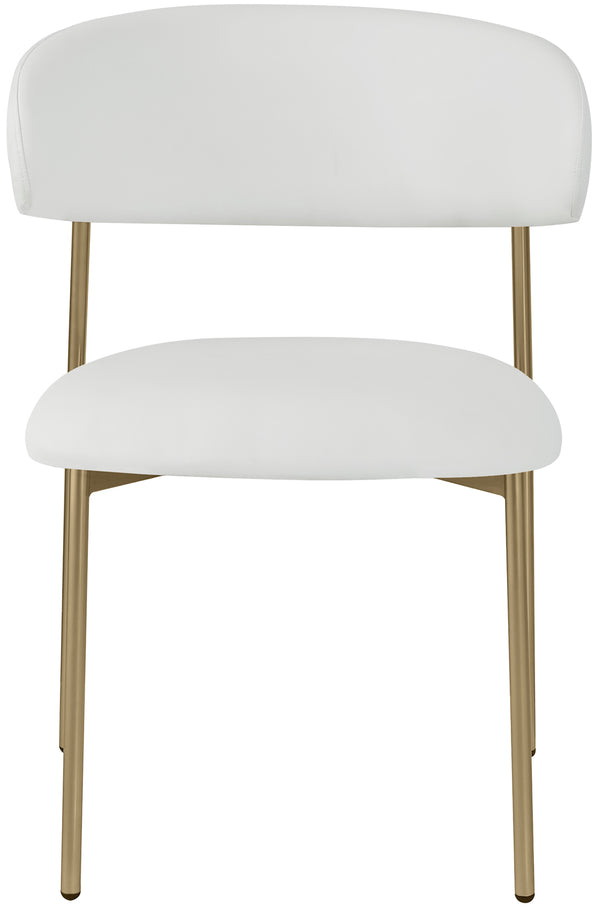 Lupita White Vegan Leather Dining Chair 759White-C Meridian Furniture