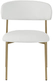 Lupita White Vegan Leather Dining Chair 759White-C Meridian Furniture